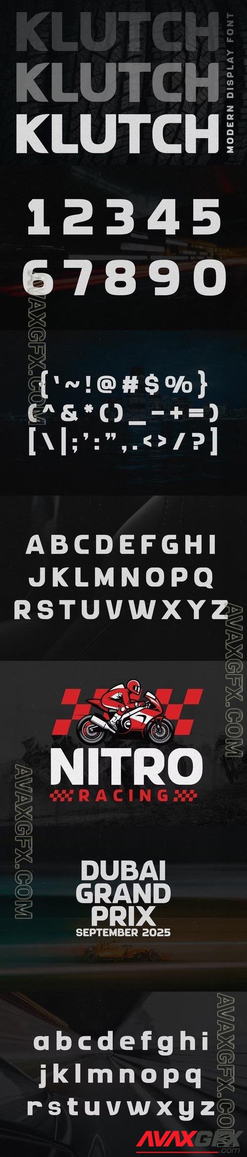 Klutch - Modern Display Font Y9Y65PG