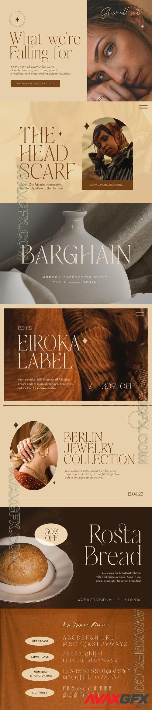 Barghain - Modern Beauty Elegant Aesthetic Serif NV67NSP