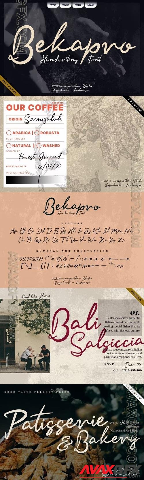 Bekapro Handwriting Font EMZ869Y