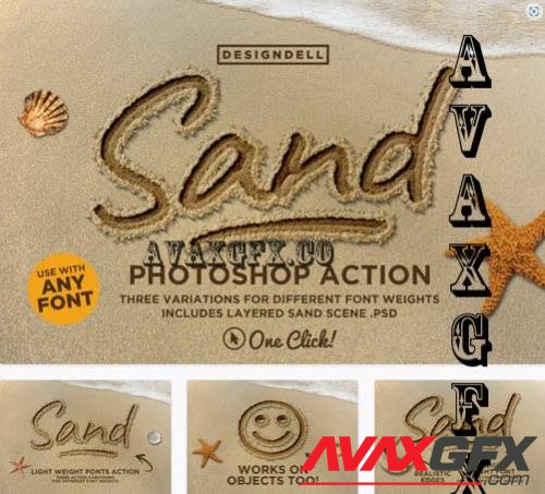 Sand Type Photoshop Action - K926QCA