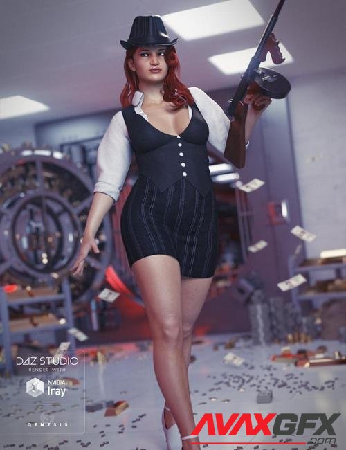 Gangster Outfit for Genesis 3 Female(s)