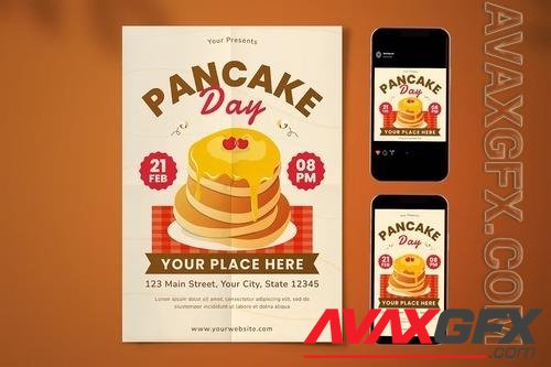 National Pancake Day Flyer Set