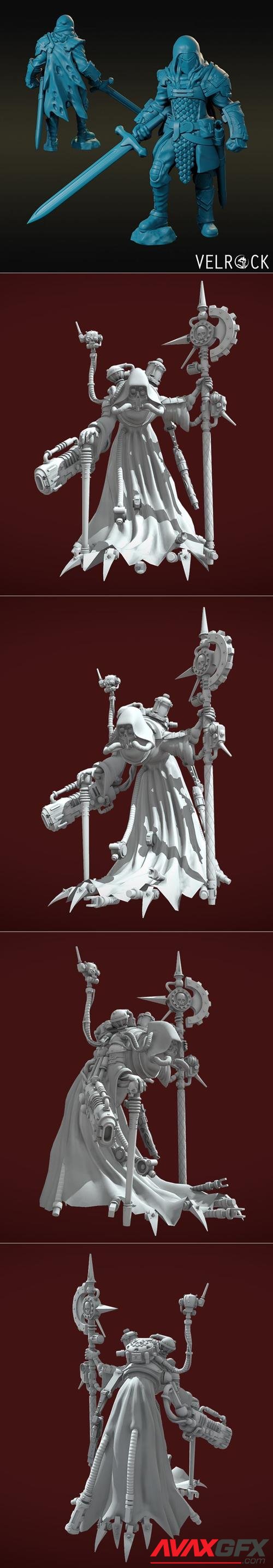 Weary Knight with Greatsword and Warhammer 40.000 Tech-Priest – 3D Print