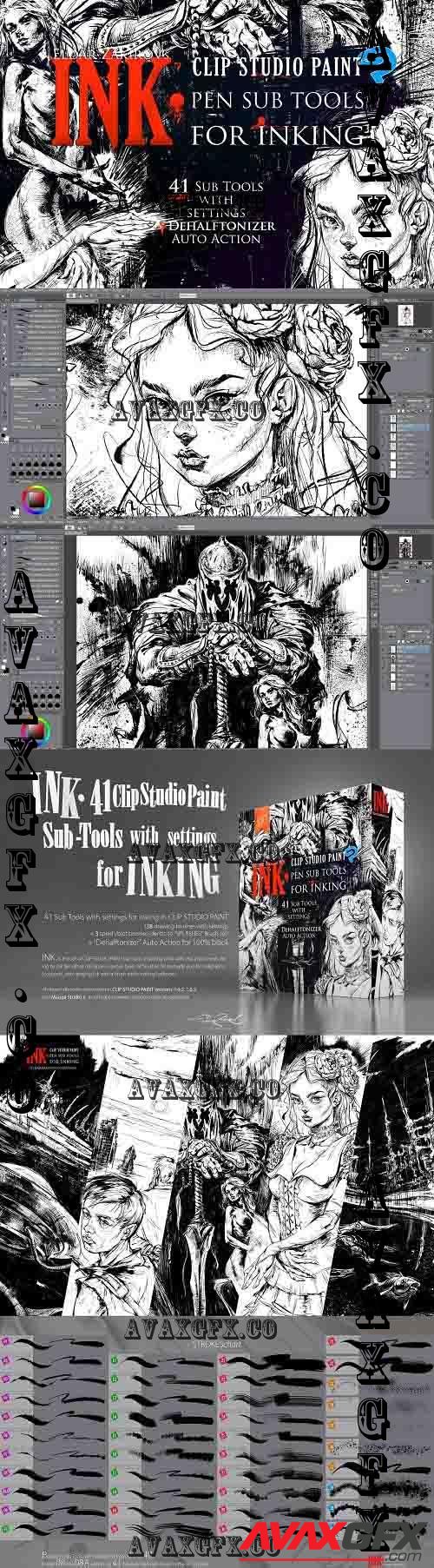 INK. 41+ Clip Studio inking brushes - 3462875