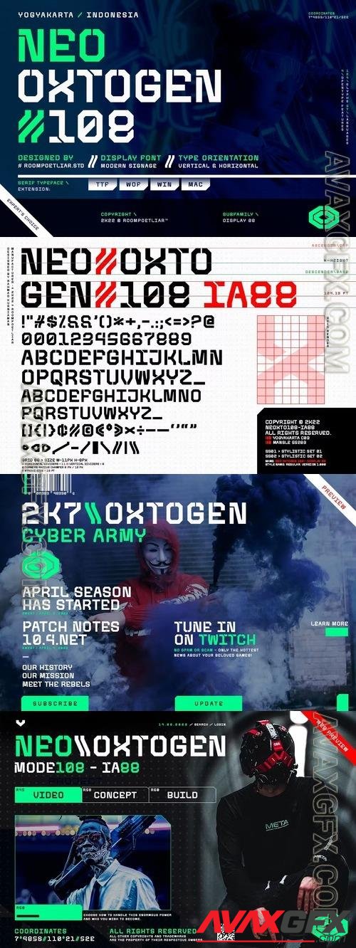 Neo-Oxtogen 108 Font E5QPSQQ