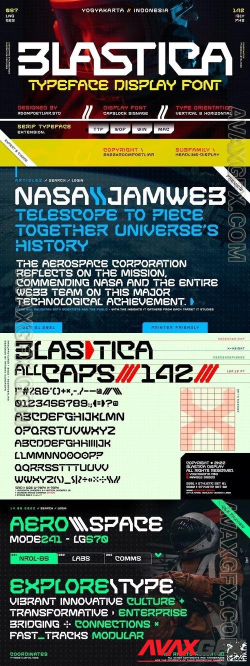 Blastica Display Font AQDDWNQ