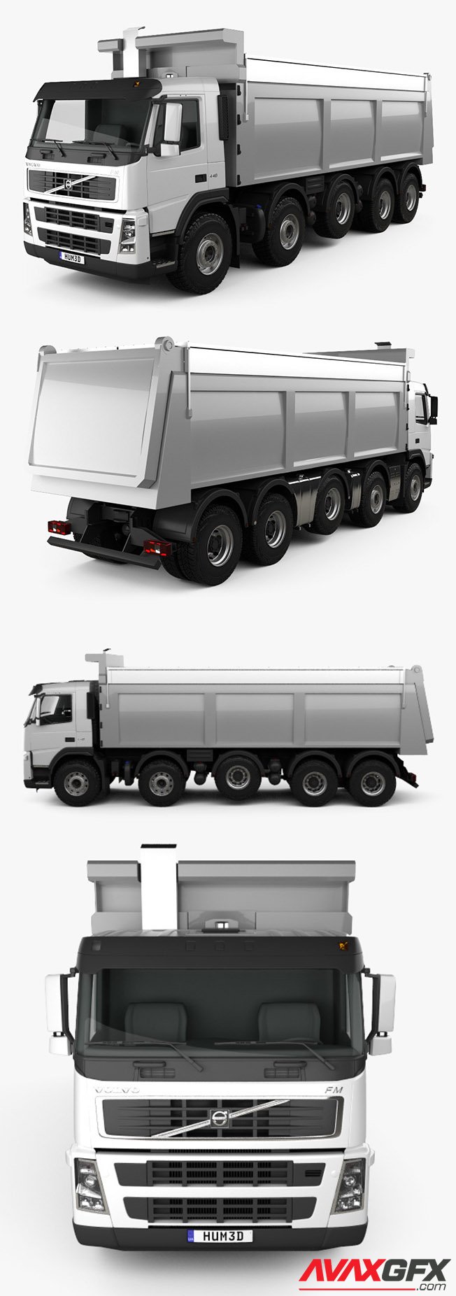 Volvo FM Truck 10×4 Dumper Truck 2010 3D