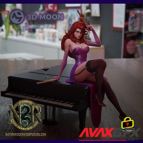 Miss Fortune on piano – 3D Print