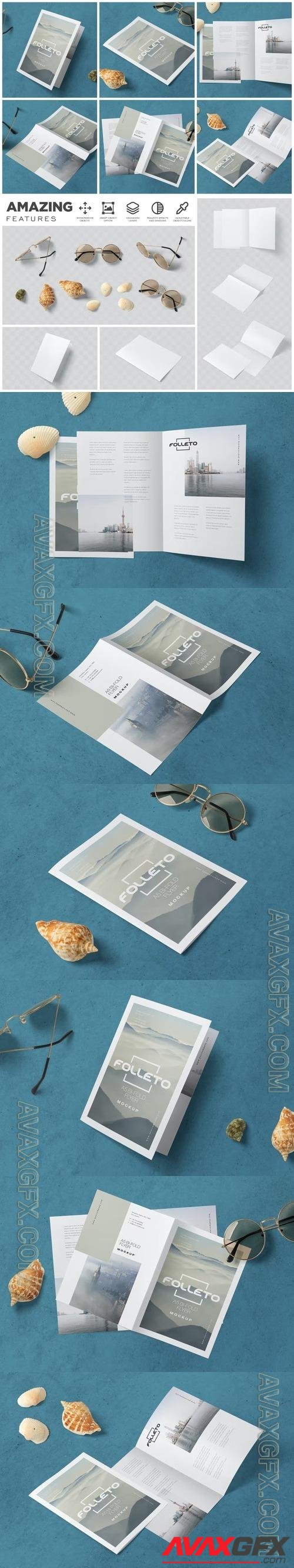 A5 Bi Fold Flyer Mockups