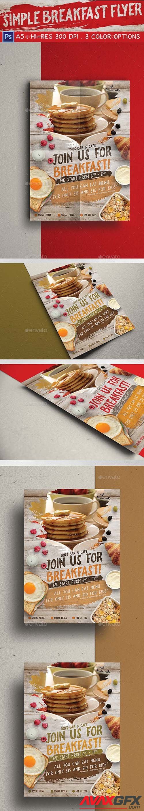 GraphicRiver - Simple Breakfast Flyer 21787129