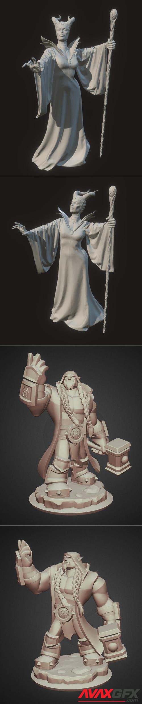 Maleficent and Thrall – 3D Print