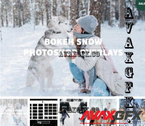 180 Bokeh Snow Overlays