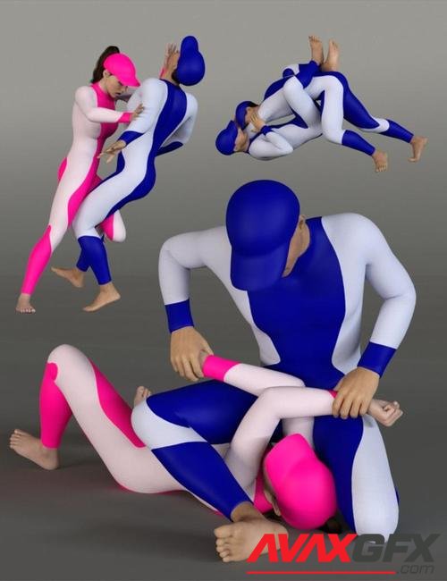 Grappling Poses Volume 4 for Genesis 8 and 8.1