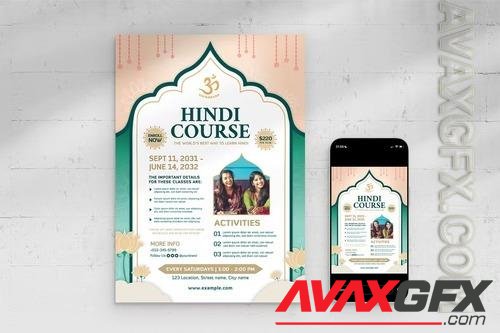 Indian Hindi Flyer Template