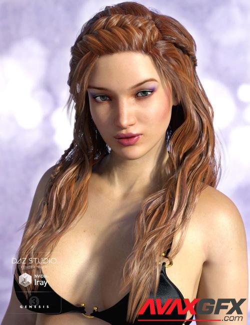 Sienna Hair for Genesis 3 Female(s) and Genesis 2 Female(s)