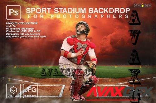 Baseball Backdrop Sports Digital V60 - 7395006