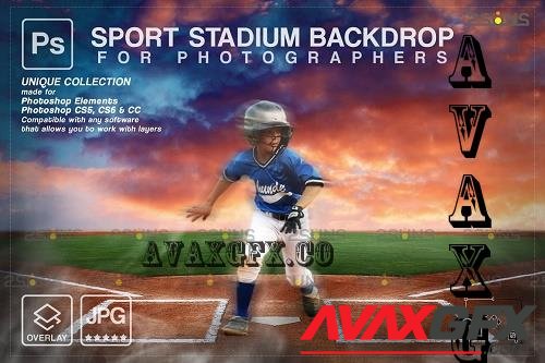 Baseball Backdrop Sports Digital V56 - 7395076