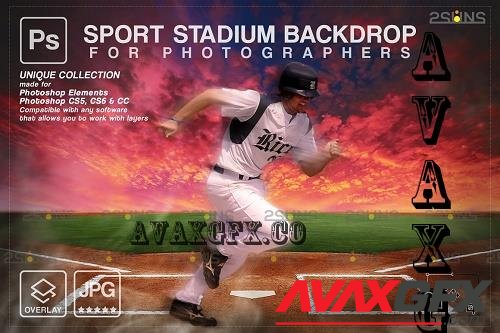 Baseball Backdrop Sports Digital V58 - 7395036