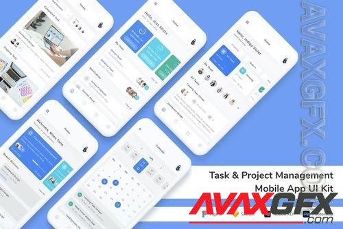 Task & Project Management Mobile App UI Kit 4K57C3M