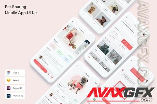 Pet Sharing Mobile App UI Kit YS8WBWR