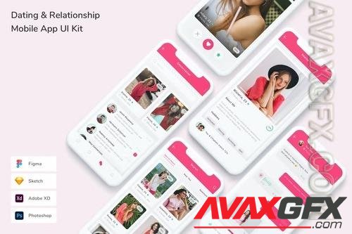 Dating & Relationship Mobile App UI Kit D2BWFE3