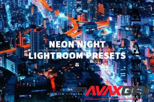 10 NEON NIGHT Lightroom Presets