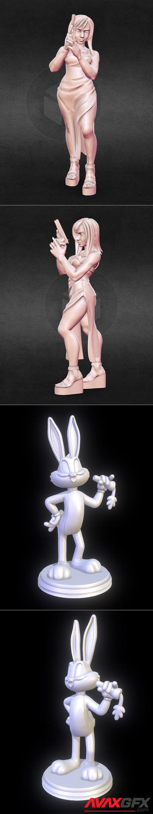 Aya Brea Parasite Eve and Bugs Bunny Looney Tunes – 3D Print