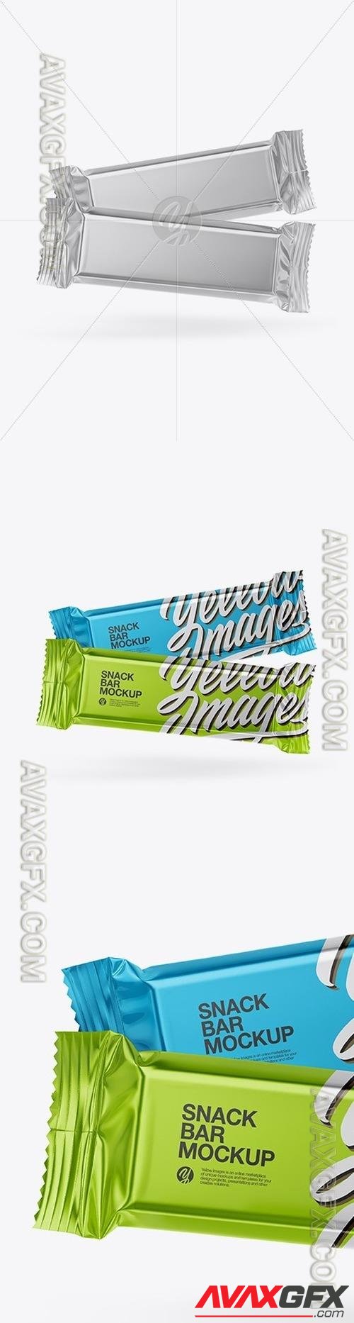 Two Metallic Snack Bars Mockup 58978 TIF