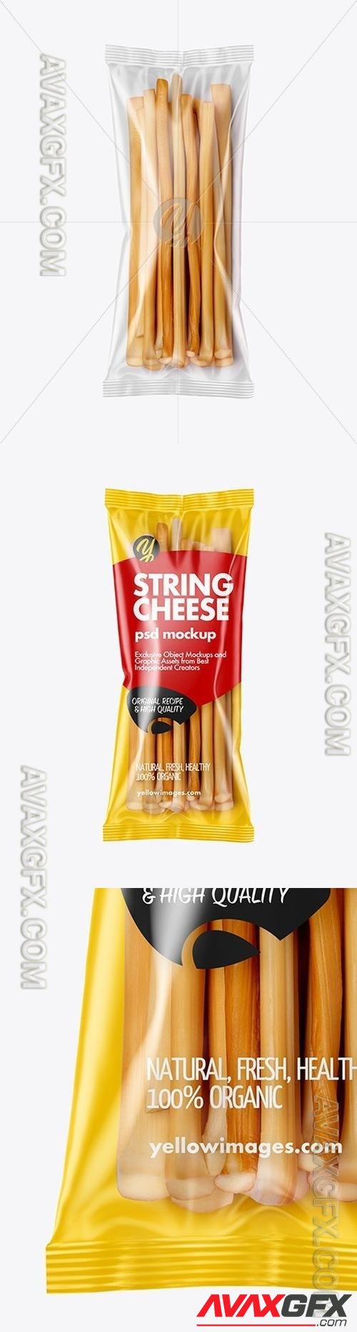 Plastic Bag With String Cheese Sticks Mockup 56544 TIF