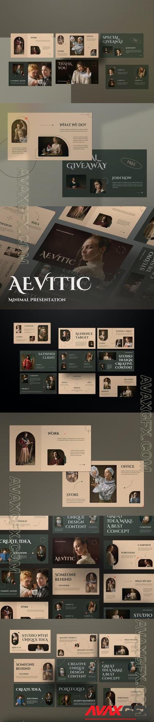 Aevitic Creative Business Powerpoint, Keynote Presentation