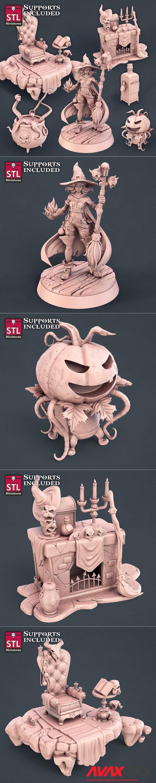 STL Miniatures - Witch Set – 3D Print