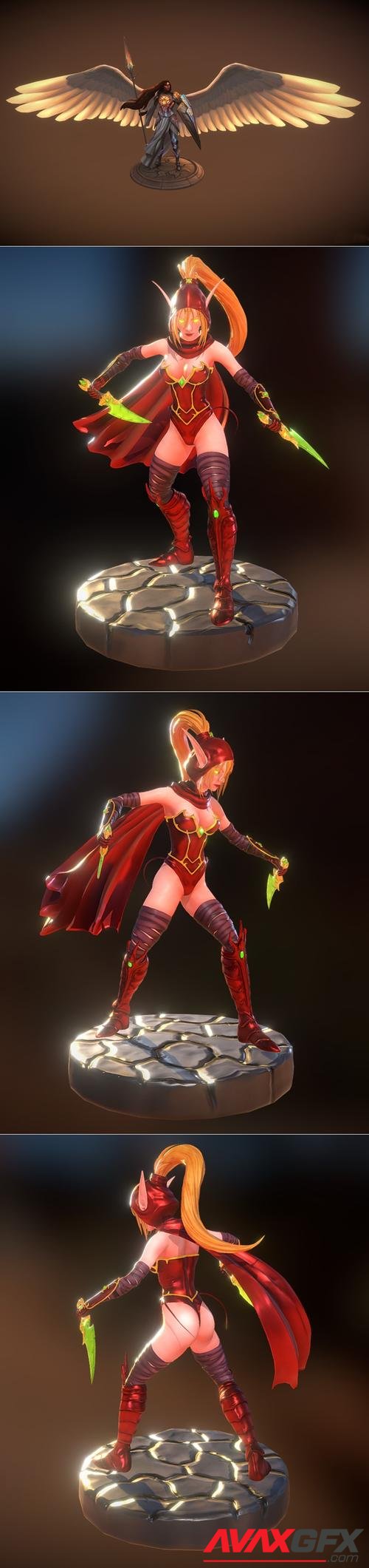 Lyra Dawnbringer - MTG Fanart and Valeera Sanguinar - Heroes of the Storm – 3D Print