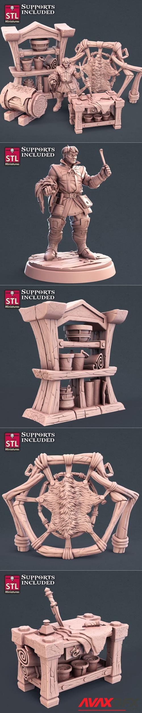 STL Miniatures - Leather Worker Set – 3D Print