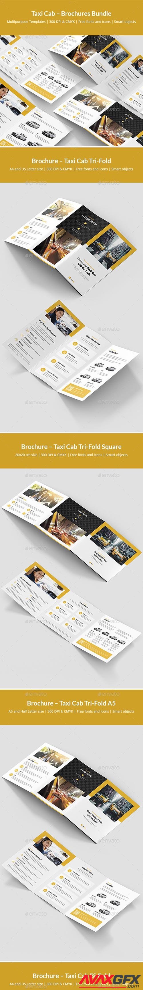 Taxi Cab – Brochures Bundle Print Templates 5 in 1 24880882