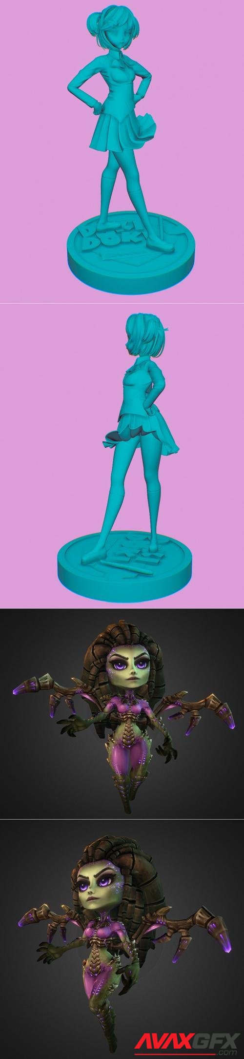 Natsuki - Doki Doki Literature Club and Little Kerrigan Prime – 3D Print