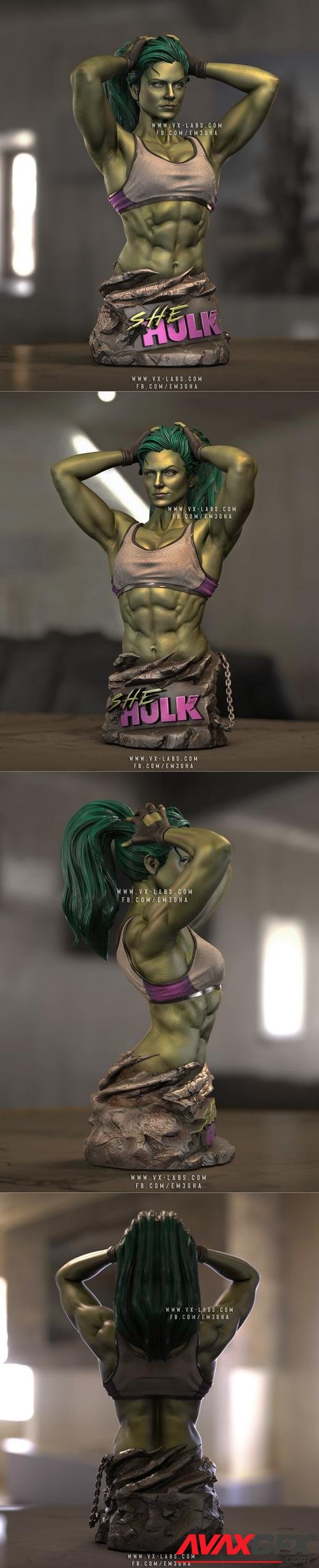 She-Hulk Bust – 3D Print