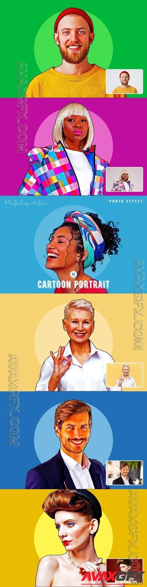 Cartoon Portrait Photoshop Action