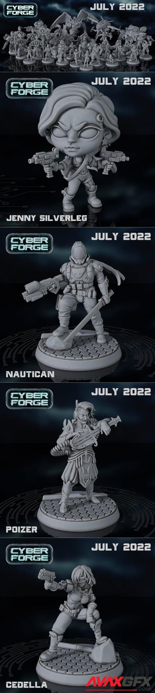 Cyber Forge - Character Pack July 2022 – 3D Print