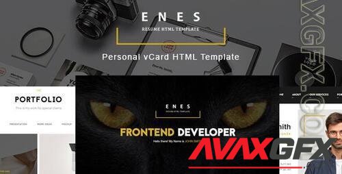 Enes - Resume vCard HTML Template 35321542