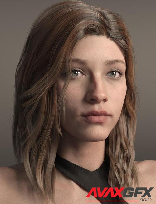 Kuo Hair for Genesis 8 and 8.1 Females