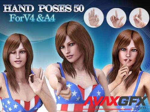 Hand Poses 50 for V4&A4