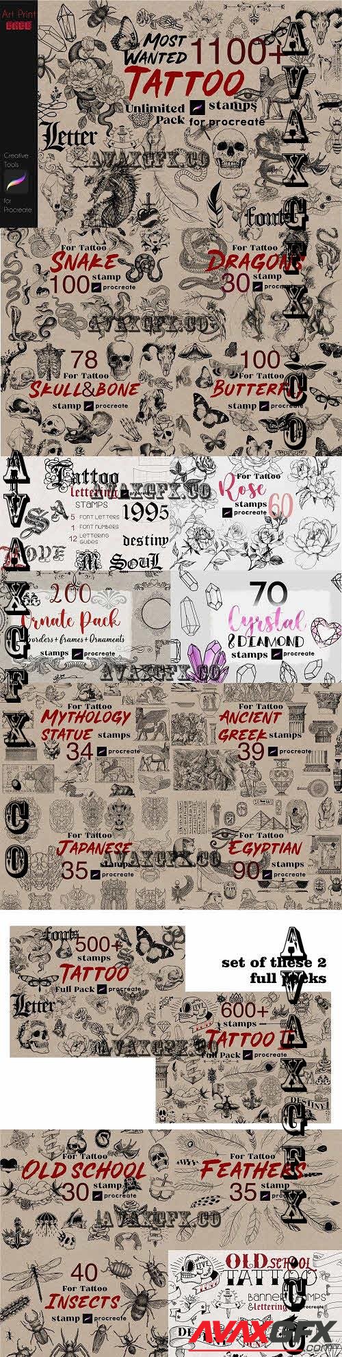 Unlimited Tattoo Full Pack Stamp Art - 6476977