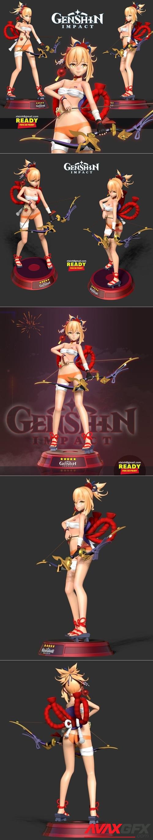 Archer Yoimiya - Genshin Impact Fanart – 3D Print