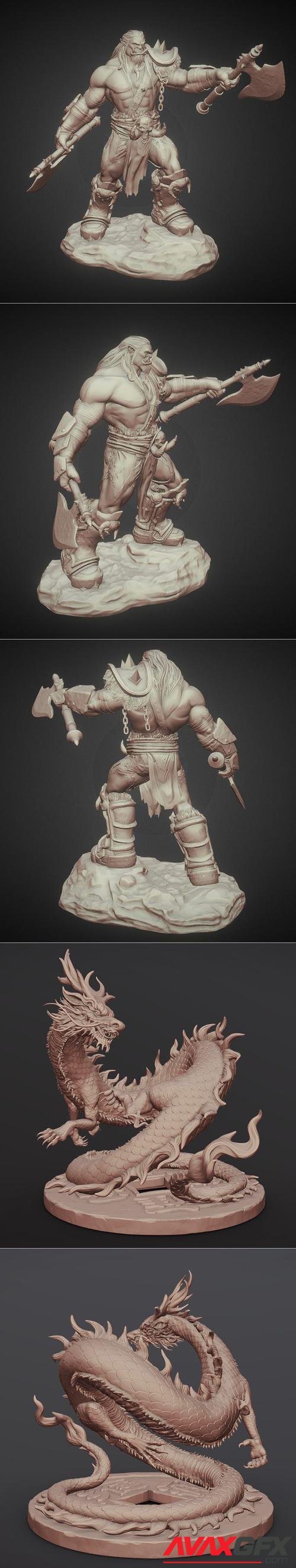 Orc and Asian Dragon Sculpt – 3D Print