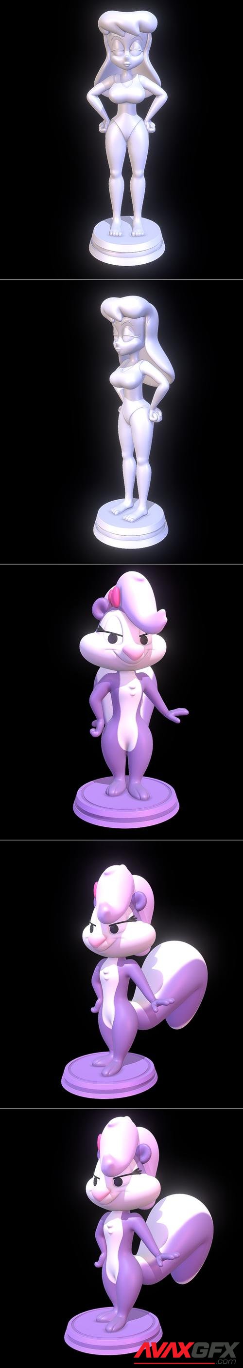 Hello Nurse - Animaniacs and Fifi La Fume - Tiny Toons Adventures – 3D Print