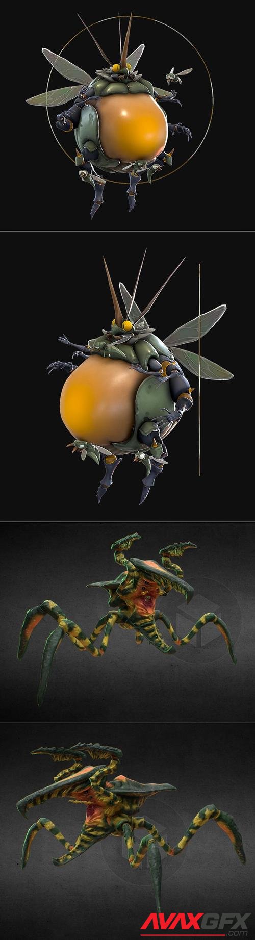 Grand Space Opera Light Age - Big Buggus and Starship Troopers - Main Bug Animation – 3D Print