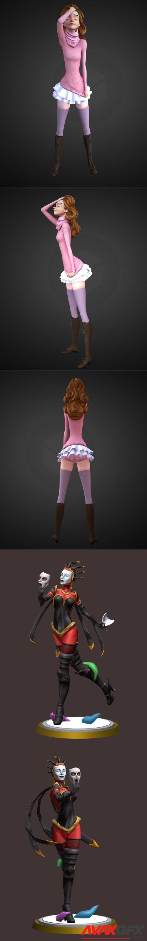 Girl and Hexadecimal - Reboot – 3D Print