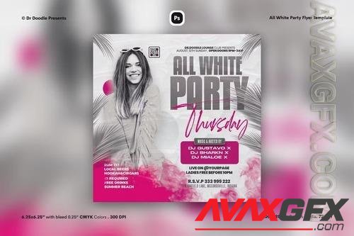 All White Party Flyer Q37UF8P