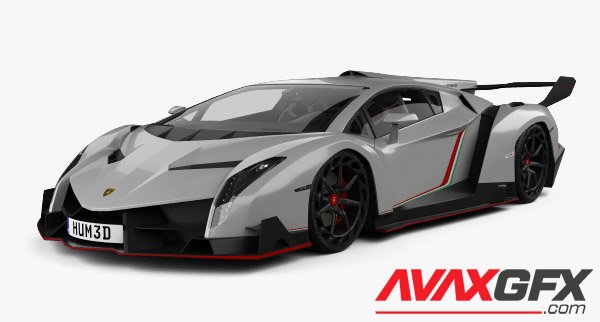 Lamborghini Veneno 2013 with HQ interior 3D