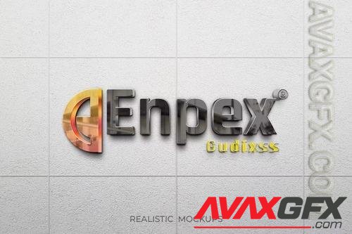 Realistic Mockup Logo 3D Reflection 63DTFZH